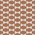 Japanese Overlap Circle Stripe Vector Seamless Pattern Royalty Free Stock Photo