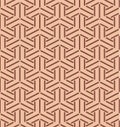 Japanese Overlap Curl Triangle Stencil Vector Seamless Pattern Royalty Free Stock Photo