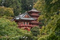 Japanese Pagoda. Hagiwara Tea Garden. Golden Gate park Royalty Free Stock Photo