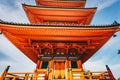 Japanese Pagoda in Kyoto, Japan detail photography Royalty Free Stock Photo