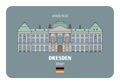 Japanese Palace in Dresden, Germany. Architectural symbols of European cities Royalty Free Stock Photo