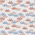 Japanese Pastel Bamboo Leaf Motif Vector Seamless Pattern