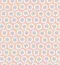 Japanese Pastel Circle Flower Vector Seamless Pattern Royalty Free Stock Photo