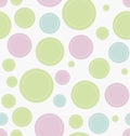 Japanese Pastel Circle Vector Seamless Pattern