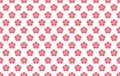 Seamless Pattern With Japanese Vintage Plum Flower Symbols, Vector Illustration.