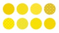 Japanese pattern mark set yellow Royalty Free Stock Photo