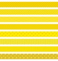 Japanese pattern Obi set yellow. Royalty Free Stock Photo