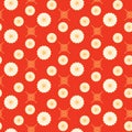 Japanese pattern red and gold floral shapes colors.