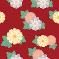 Japanese pattern. Traditional floral motif. Japenese flowers. Vector illustration.