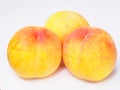Japanese peach Momo isolated on white background. Royalty Free Stock Photo