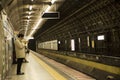 Japanese people and foreign passengers wait and journey with MRT Tozai Line trains go to Ginza at Kasai in Tokyo, Japan Royalty Free Stock Photo