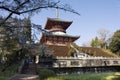 Japanese people and foreigner traveler visit praying in Daitou pagoda of Naritasan Shinshoji Temple at Chiba in Tokyo, Japan Royalty Free Stock Photo