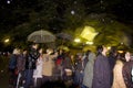 Japanese people new year eve pray temple shrine