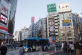 Japanese people waiting traffic signs for walk crossover traffic Royalty Free Stock Photo