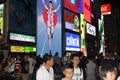 Japanese people night neon billboards, Dotonbori, Osaka