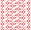 Japanese Pink Hexagon Flower Vector Seamless Pattern Royalty Free Stock Photo