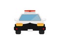 Japanese police car vector illustration front view
