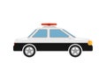 Japanese police car vector illustration side view