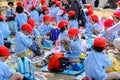 Japanese pre-school kids on an excursion