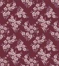 Japanese Pretty Bouquet Vector Seamless Pattern