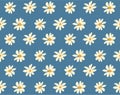 Japanese Pretty Daisy Flower Vector Seamless Pattern