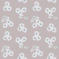 Japanese Pretty Flower Vector Seamless Pattern