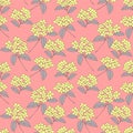 Japanese Pretty Pastel Bouquet Vector Seamless Pattern