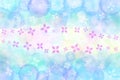 Japanese purple hydrangea flower abstract or pastel watercolor paint background