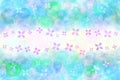 Japanese purple hydrangea flower abstract or pastel watercolor paint background