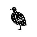 Japanese quail black glyph icon