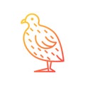 Japanese quail gradient linear vector icon