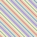 Japanese Rainbow Checkered Vector Seamless Pattern