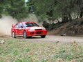 Japanese rally car Mitsubishi Lancer EVO VI - Greece Royalty Free Stock Photo