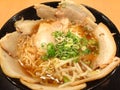 Japanese ramen noodles food, topping with chashu pork Royalty Free Stock Photo