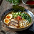 Japanese with ramen noodles soup chicken 1