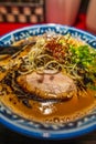 Japanese ramen noodles soup with pork meat in Matsumoto Royalty Free Stock Photo