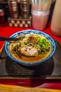 Japanese ramen noodles soup with pork meat in Matsumoto Royalty Free Stock Photo