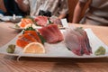 Japanese raw fish sashimi set Royalty Free Stock Photo