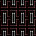 Japanese Rectangle Line Net Vector Seamless Pattern Royalty Free Stock Photo