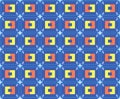 Japanese Rectangle Net Vector Seamless Pattern Royalty Free Stock Photo