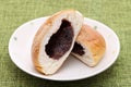 Japanese red bean bread Royalty Free Stock Photo