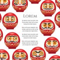 Japanese red daruma dolls poster Royalty Free Stock Photo