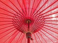 Japanese red umbrella Royalty Free Stock Photo