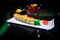 The Japanese restaurant, the rolls Royalty Free Stock Photo