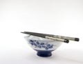 Japanese Rice Bowl and Chopsticks Royalty Free Stock Photo
