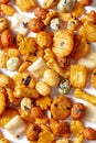 Japanese rice crackers assortment on a white background Royalty Free Stock Photo