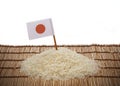 Japanese rice and japan flag Royalty Free Stock Photo