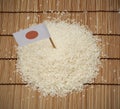 Japanese rice and japan flag Royalty Free Stock Photo