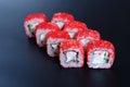 Japanese rice rolls with fish and ginger Royalty Free Stock Photo