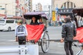 Japanese rickshaw Jinrikisha in Tokyo, Japan